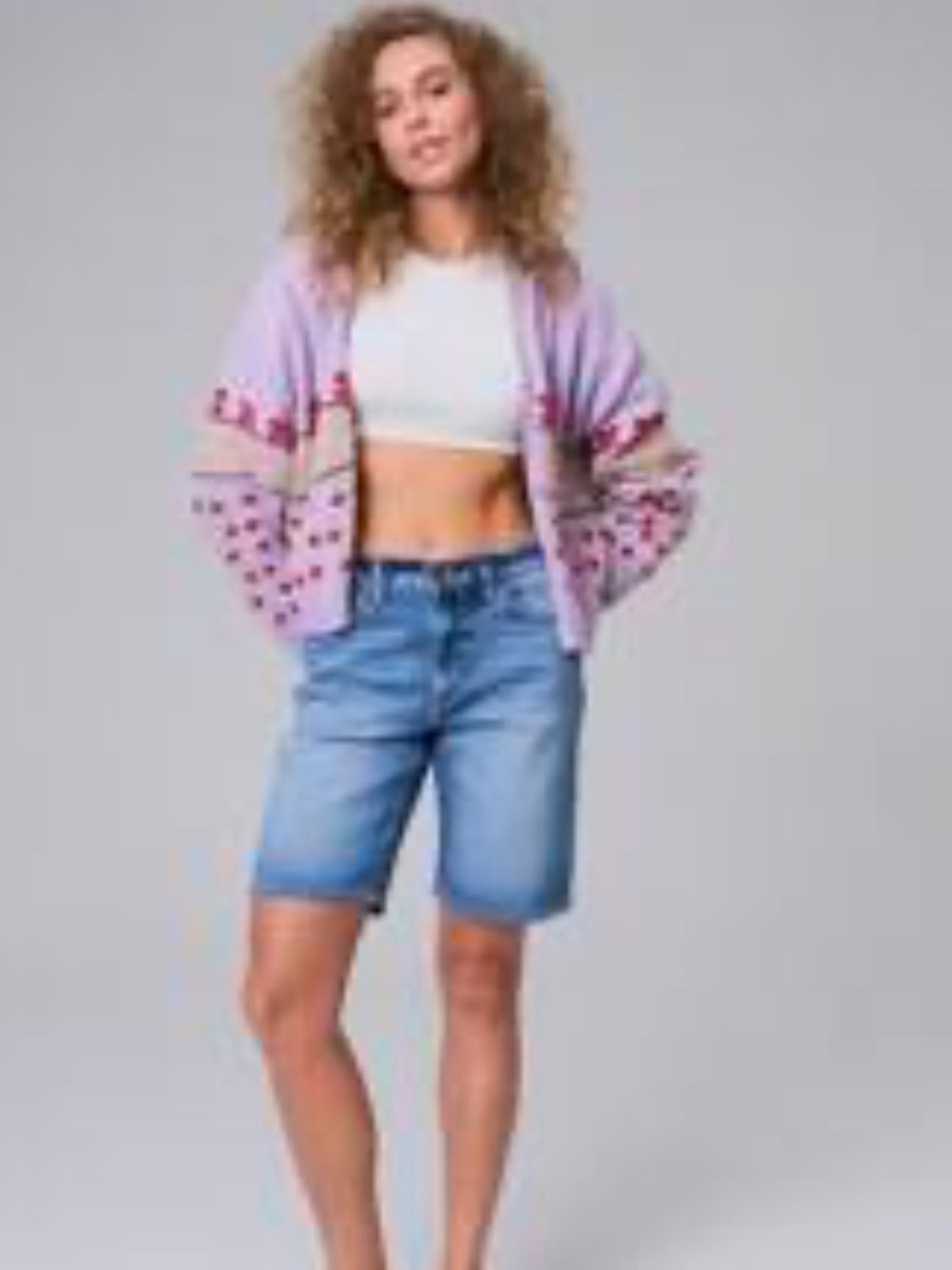 Sneak Peek Mid Rise Denim Bermuda Shorts Medium Wash Size 32
